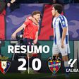 Osasuna bate aflito Levante e respira melhor (resumo)
