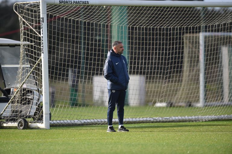 Rui Borges no treino do Sporting antes de defrontar o Bayern - Foto: Miguel Nunes