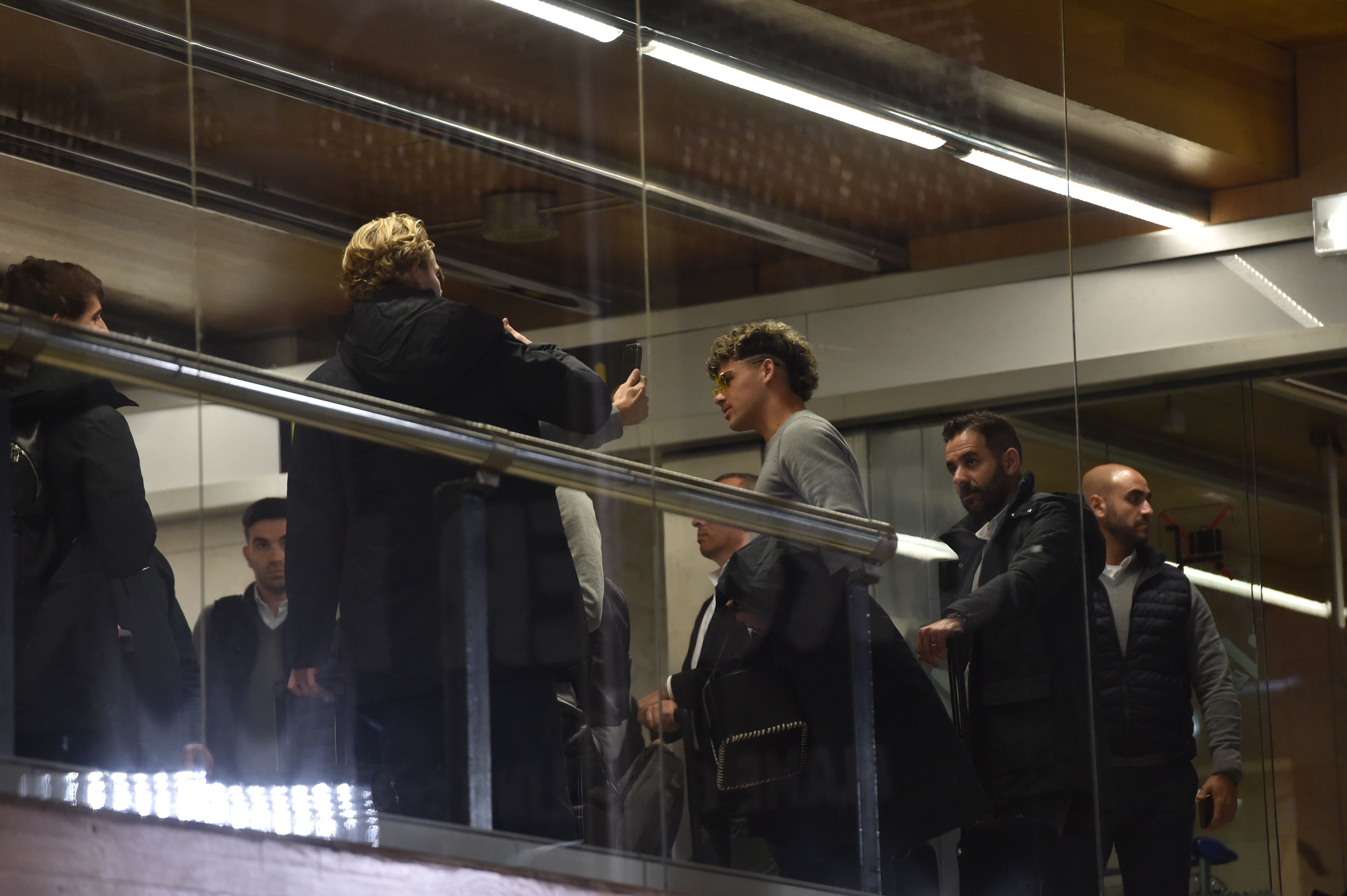 Jogadores leoninos antes de embarcarem - Foto: Miguel Nunes