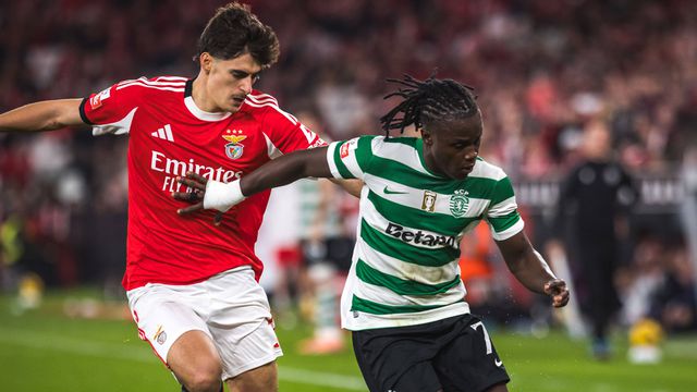 Quenda em lance com António Silva no Benfica-Sporting de 5 de dezembro