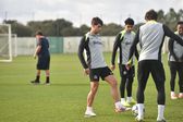 Daniel Bragança no treino do Sporting antes de defrontar o Bayern - Foto: Miguel Nunes