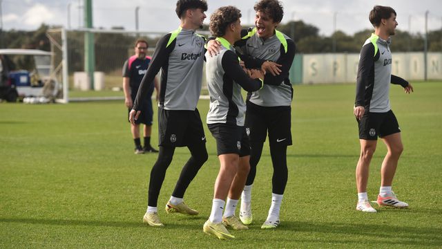 Treino do Sporting antes de defrontar o Bayern - Foto: Miguel Nunes