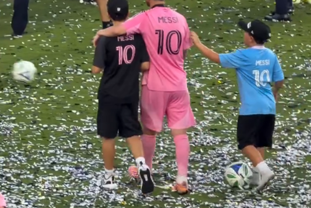 Filho de Messi fez brilharete... mas o pai não viu (vídeo)