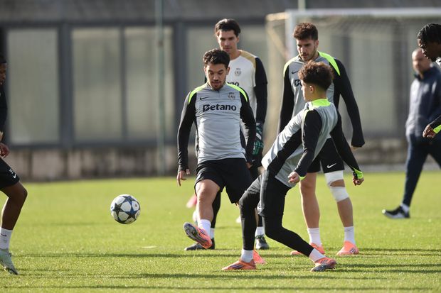 Treino do Sporting antes de defrontar o Bayern - Foto: Miguel Nunes