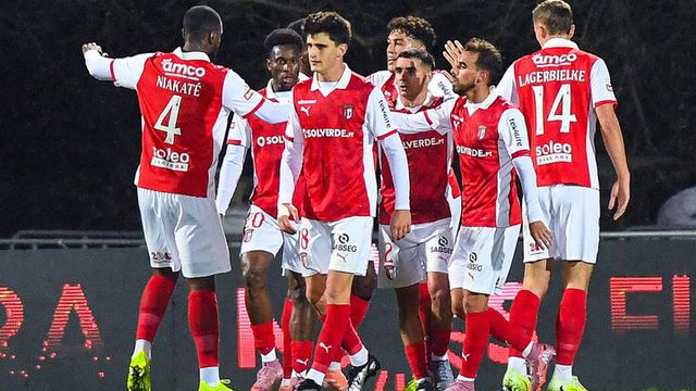 SC Braga venceu em Arouca (4-0) numa noite fria de uma segunda-feira — Foto: LIGA PORTUGAL