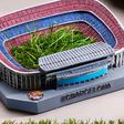 Barcelona vende edições limitadas de relva do Camp Nou que chegam aos €420