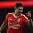 Di María, extremo do Benfica, a festejar um golo