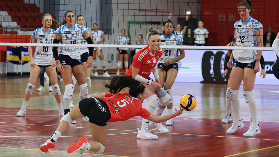 Equipa de voleibol feminino do Benfica nas competições europeias. Foto CEV