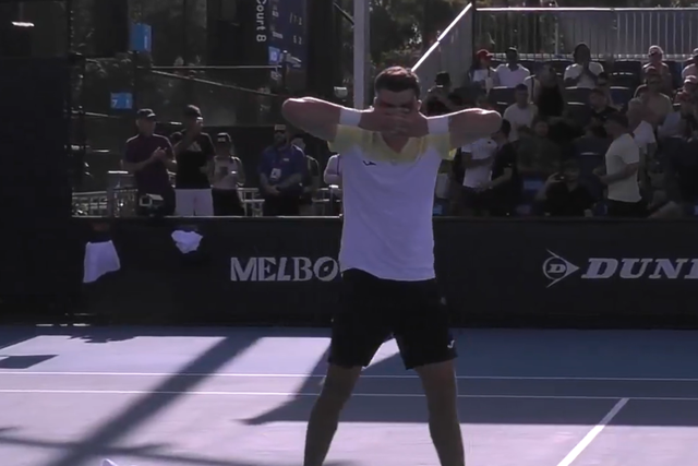 Jaime Faria faz o festejo de Gyokeres