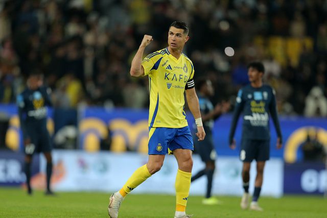 Cristiano Ronaldo comemora golo pelo Al Nassr