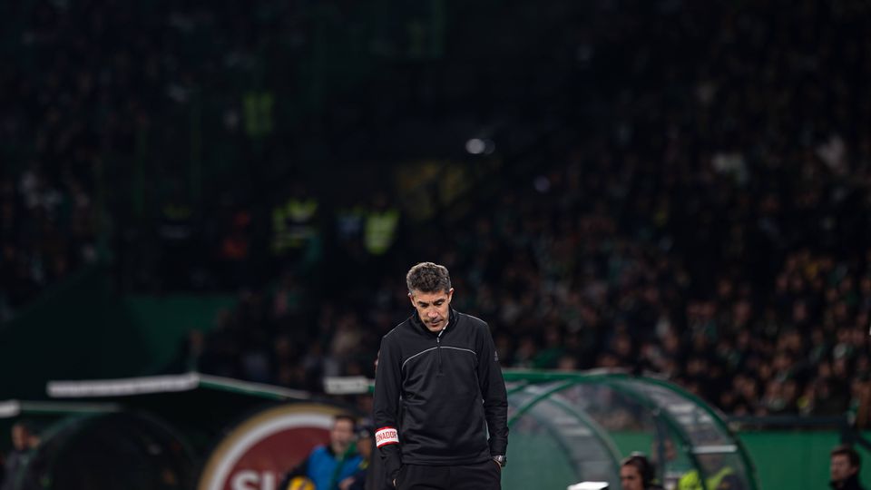 Bruno Lage durante o Sporting-Benfica de dezembro passado