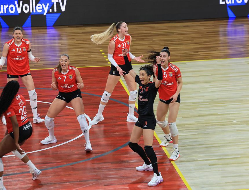 Equipa de voleibol feminino do Benfica nas competições europeias. Foto CEV