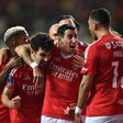 Jogadores do Benfica festejam golo marcado ao SC Braga na Taça da Liga (08/01/2025)