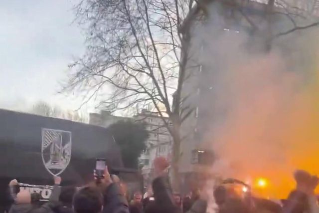 A saída apoteótica do Vitória de Guimarães para a final da Taça da Liga