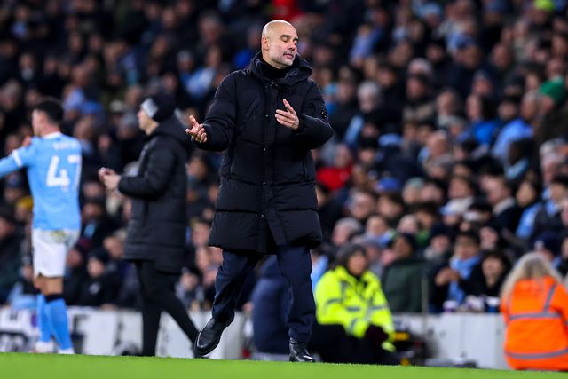 Pep Guardiola, treinador do Manchester City