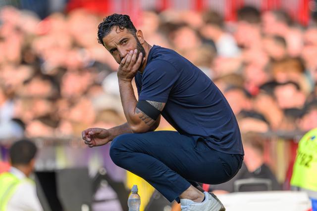 Ruben Amorim orientou o Man. United pela última vez em Leeds (1-1)