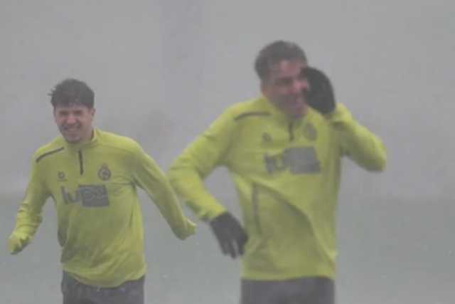 Treino do Racing Santander foi interrompido pela chuva