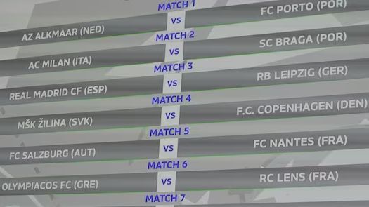 Os adversários de FC Porto e SC Braga nos oitavos de final da Youth League