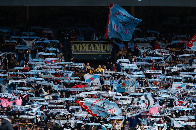 Adeptos do Celta de Vigo no Estádio de Balaídos
