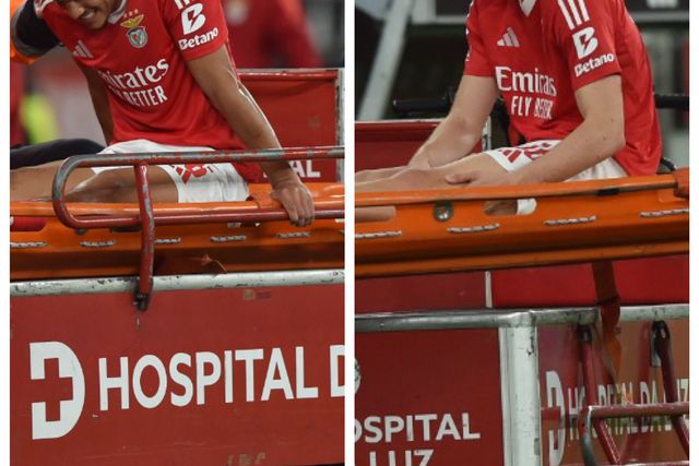 Bah e Manu Silva abandonaram o relvado da Luz de maca, ambos os jogadores do Benfica têm lesão grave no joelho esquerdo