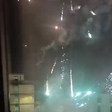 Fogo de artifício de madrugada junto ao hotel do Sporting