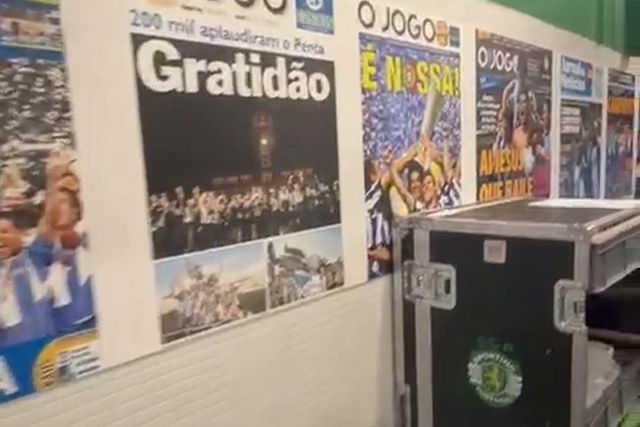 FC Porto provoca Sporting com balneário decorado 'a rigor'