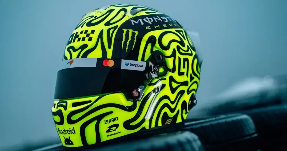Lando Norris exibe capacete com pormenor especial (fotos)