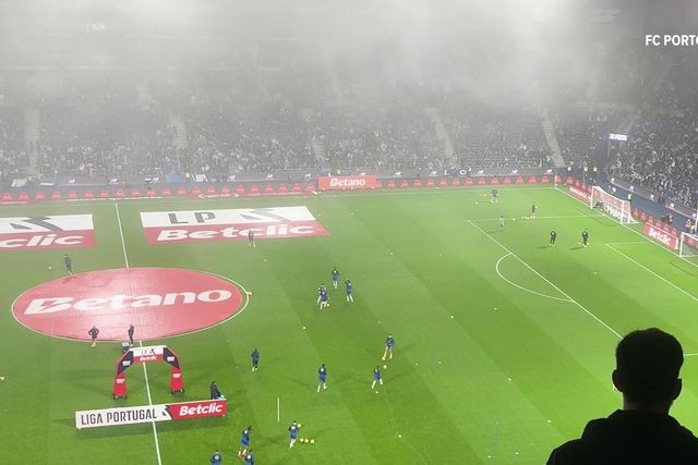 FC Porto em aquecimento