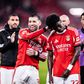 Otamendi e Anísio Cabral, respetivamente central e ponta de lança do Benfica (foto: Imago)