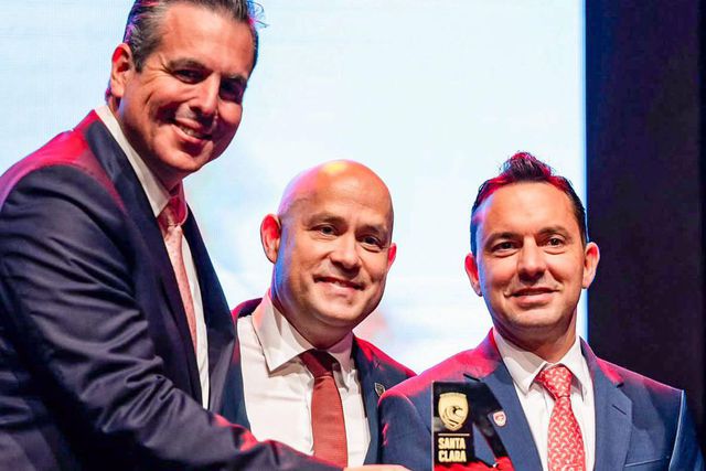 Bruno Vicintin, Ricardo Pacheco e Klauss Câmara. Foto: SANTA CLARA