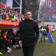 Habib Beye, treinador do Rennes, em Lens