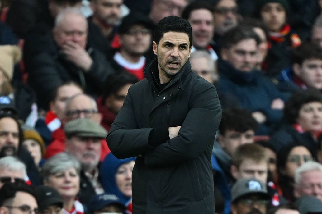 Mikel Arteta, treinador do Arsenal, no Emirates