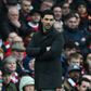 Mikel Arteta, treinador do Arsenal, no Emirates