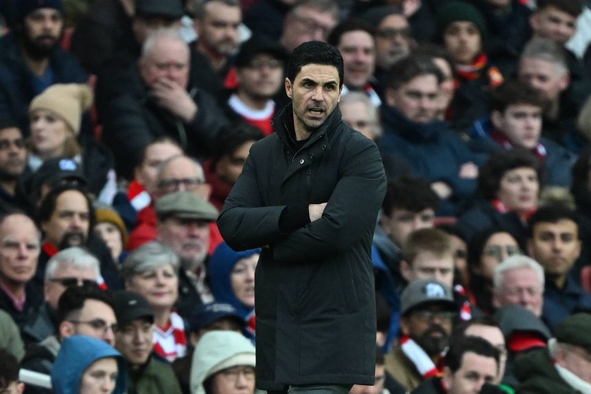 Mikel Arteta, treinador do Arsenal, no Emirates