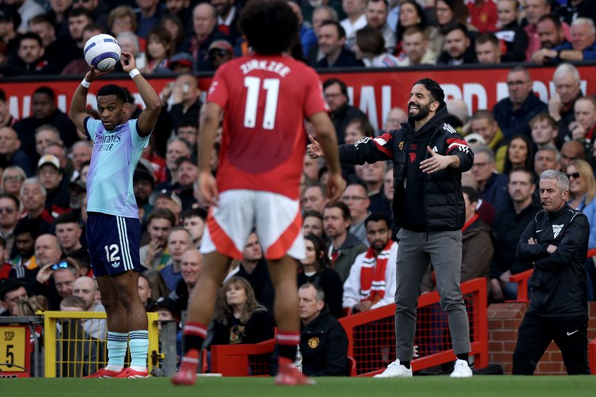 Ruben Amorim no Manchester United vs Arsenal