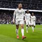 Kylian Mbappé a celebrar mais um golo pelo Real Madrid no Bernabéu