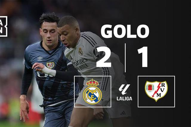 Golaço do Rayo reduz a desvantagem frente ao Real Madrid (vídeo)