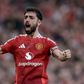 Bruno Fernandes no Manchester United-Arsenal. EPA/ADAM VAUGHAN