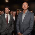 Rui Costa e Luisão lado a lado