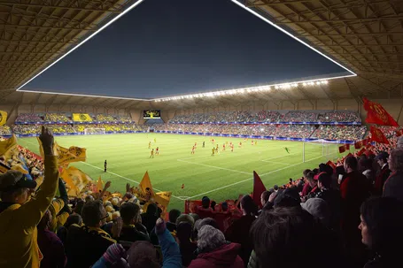 É assim que vai o interior da Arctic Arena (Imagem Nordicarch)