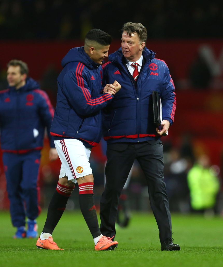 Marcos Rojo a Van Gaal em 2016