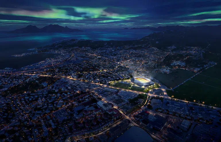 O estádio ficará situado nas imediações de Bodo