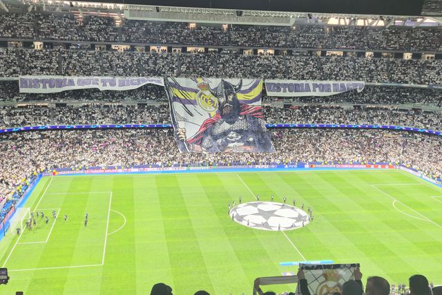 O incrível cenário do Bernabéu para o jogo com o Manchester City