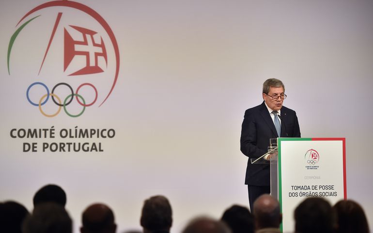 Fernando Gomes durante a cerimónia de posse como presidente do Comité Olímpico de Portugal