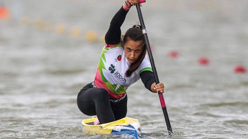 Beatriz Fernandes na final da qualificação olímpica de canoagem
