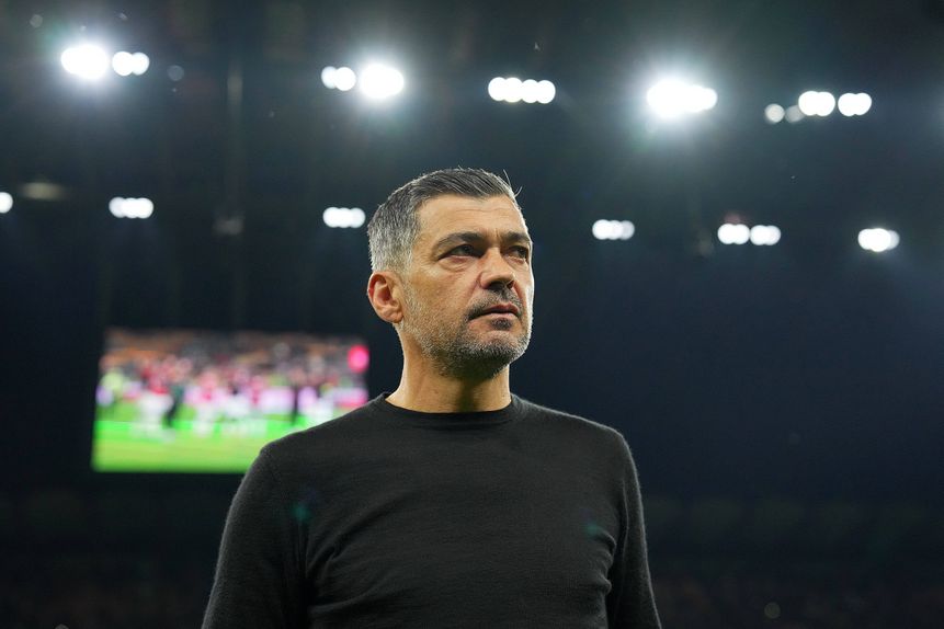 Sérgio Conceição, treinador do Milan, em San Siro
