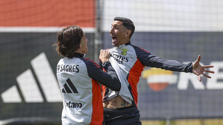 As imagens do treino do Benfica para o dérbi com o Sporting