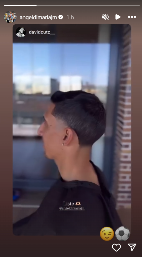 Di María mostra novo penteado (Instagram/Di María)