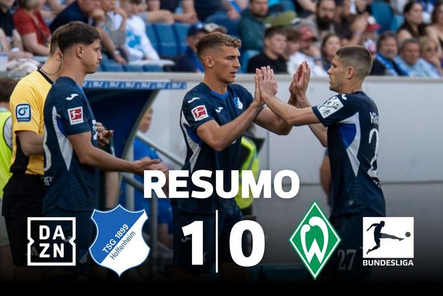 Expulsão aos 5 minutos deixa Hoffenheim a sonhar com a Champions (resumo)