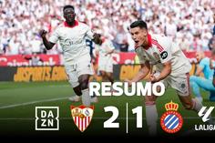 Dramático! Golo aos 90+1' coloca Sevilha mais longe do pesadelo (resumo)